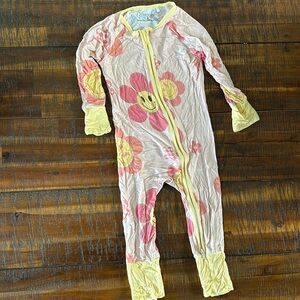 Smiley Flower Bamboo Zippy Pjs.